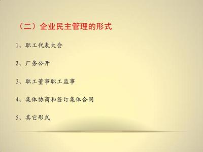 企業(yè)民主管理理論與實踐